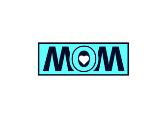 MOM letter logo and icon design template