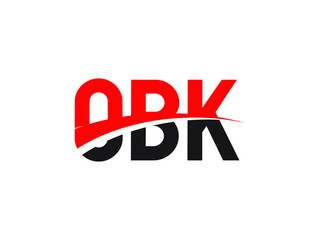 OBK Letter Initial Logo Design Vector Illustration
