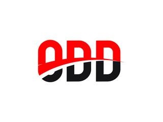 ODD Letter Initial Logo Design Vector Illustration