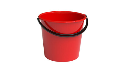 Bucket isolated on white background. 3d illustration.