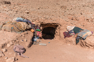 Berber Höhlenwohnung im Hohen Atlas in Marokko