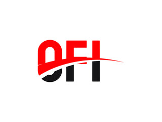 Obraz premium OFI Letter Initial Logo Design Vector Illustration