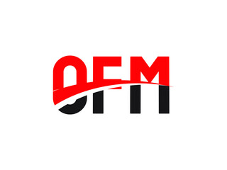 OFM Letter Initial Logo Design Vector Illustration