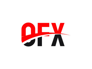 OFX Letter Initial Logo Design Vector Illustration