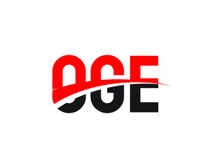 OGE Letter Initial Logo Design Vector Illustration