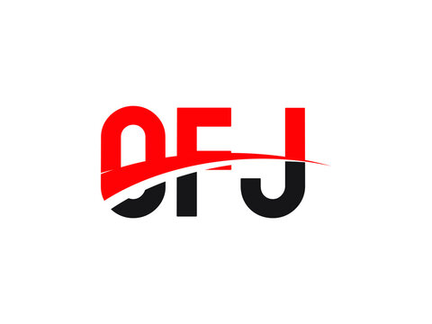 OFJ Letter Initial Logo Design Vector Illustration