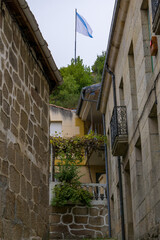Street in the town in Allariz, Ourense