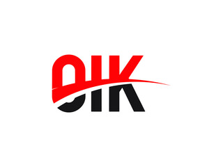 OIK Letter Initial Logo Design Vector Illustration