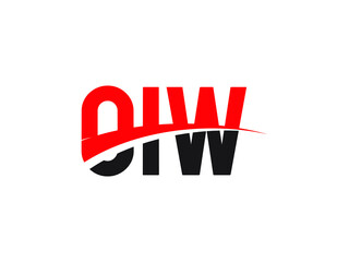 OIW Letter Initial Logo Design Vector Illustration