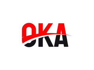 OKA Letter Initial Logo Design Vector Illustration
