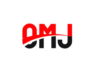 OMJ Letter Initial Logo Design Vector Illustration