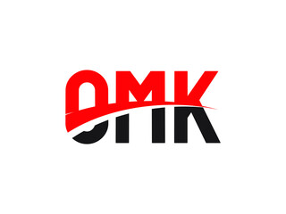 OMK Letter Initial Logo Design Vector Illustration
