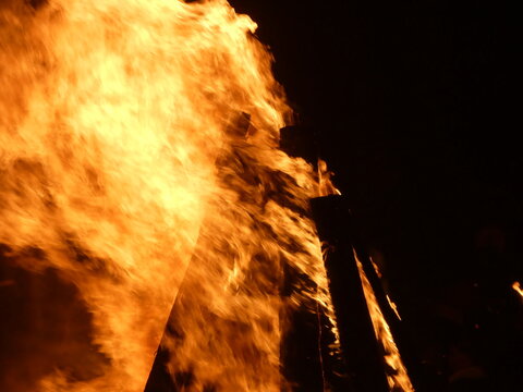 La f&ecirc;te de l'Escalade, Genewa, ognisko