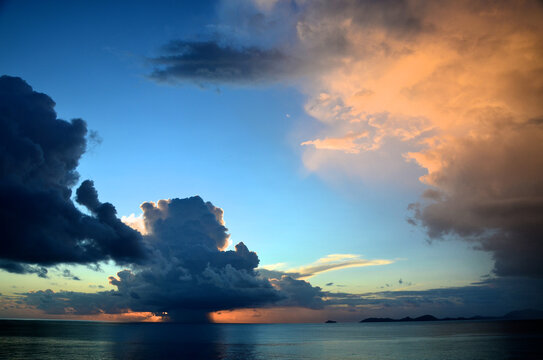 Mustique Sunset And Storm