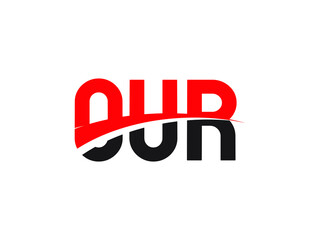 OUR Letter Initial Logo Design Vector Illustration