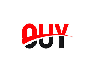OUY Letter Initial Logo Design Vector Illustration