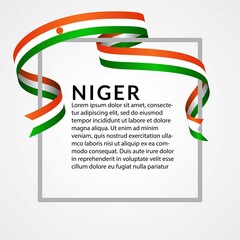 ribbon shape niger flag background template