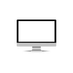 realistic computer. vector illustration. device mocup