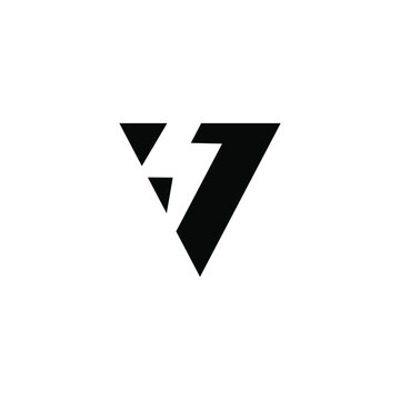 Letter v Energy vector logo design