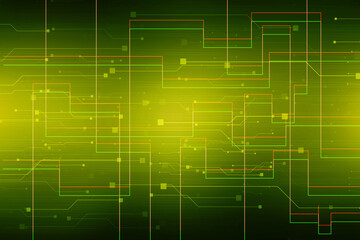 2d illustration Abstract futuristic electronic circuit technology background
