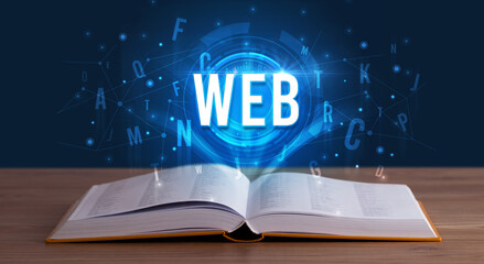 Technology abbreviation coming out from an open book