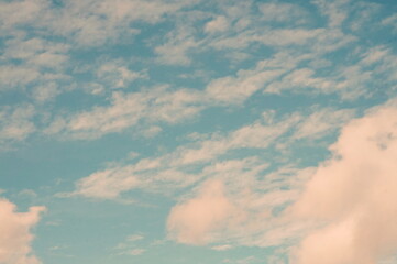 White Strata Clouds on True Blue Sky