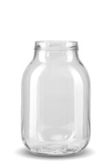 3 liter euro bank with thread on white background isolate