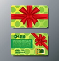 Naklejka premium Christmas gift card. Vector illustration 