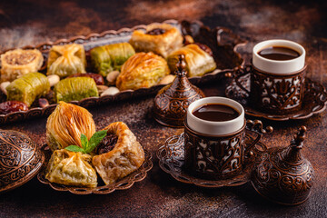 Traditional turkish, arabic sweets baklava