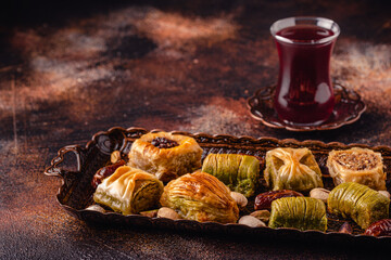 Traditional turkish, arabic sweets baklava