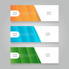 Vector abstract design banner web template.