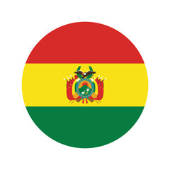 round flag of bolivia - obrazy, fototapety, plakaty
