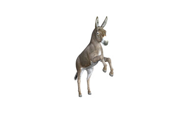 Photo-realistic illustration of the donkey with different poses and angles. 3D rendering illustration.