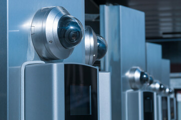 CCTV camera or surveillance operating on a building