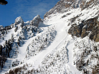 Fototapeta Skipiste am Pomedes - Tofanen bei Cortina d’Ampezzo obraz