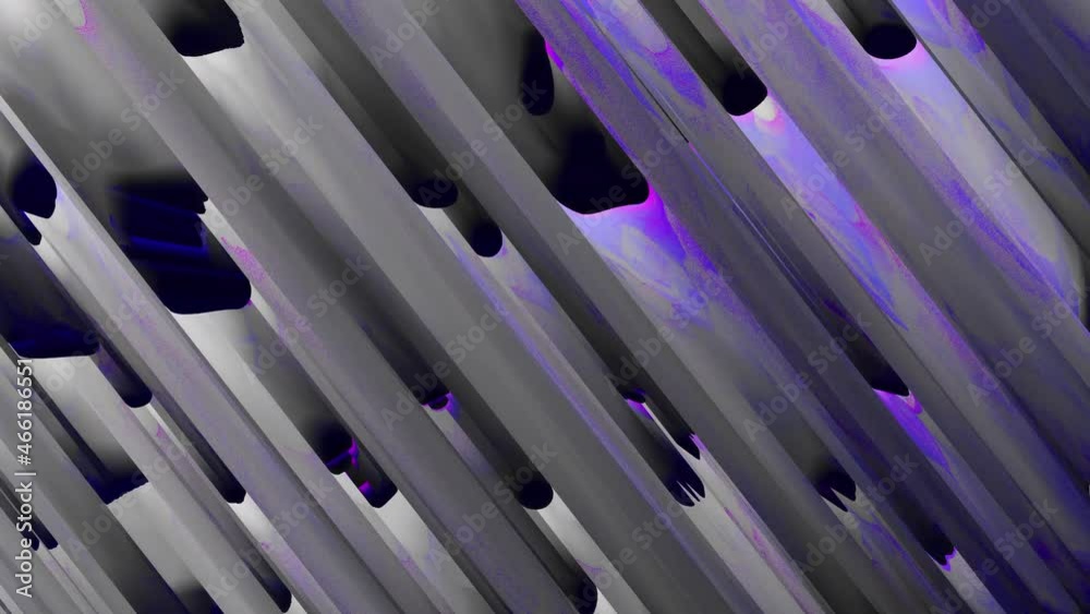 Poster straight geometric lines with 3d render digital textures and fractures. stream stripes in digital sp