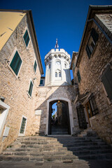 Fototapeta na wymiar Clock tower (Sahat–Kula), Herceg Novi, Montenegro