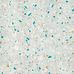 Seamless modern abstract terrazzo pattern swatch. High quality illustration. Random trendy confetti design for textile print or interior design or floor. Colorful micro speckle tile mosaic material.