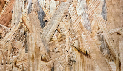 Photo of the Surface of Oriented Strand Board. This Texture Can Be Used in Design Projects