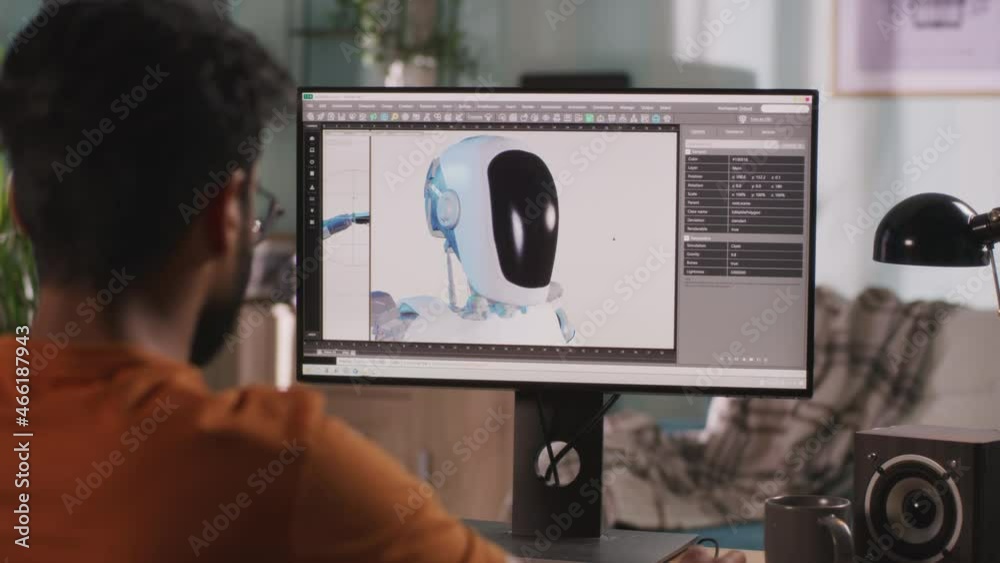 Poster anonymous content creator rendering 3d model