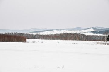 Baikal winter landscape. Russia. Siberia.