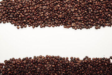 Coffee beans isolated on white