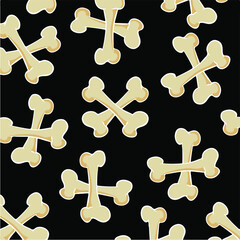 Bones Pattern Background. Vector Illustration.