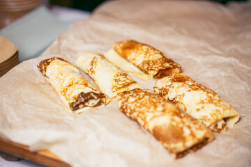 pancakes with salmon