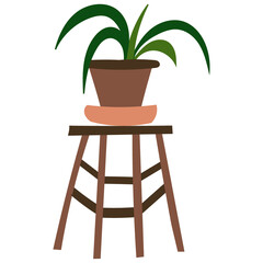 House plant design. Vector illustration.