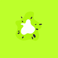 Kiwi Fruit Slice Symbol. Fruit Vector Illustration.