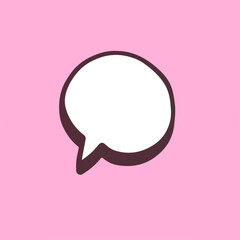 Speech Bubble Symbol. Valentine Vector Illustration.