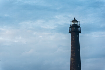 details of a lighthouse on the coast