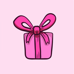 Valentine Gift Background. Vector Illustration.
