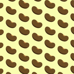 Bean Pattern Background. Social Media Post. Vegetable Vector Illustration.